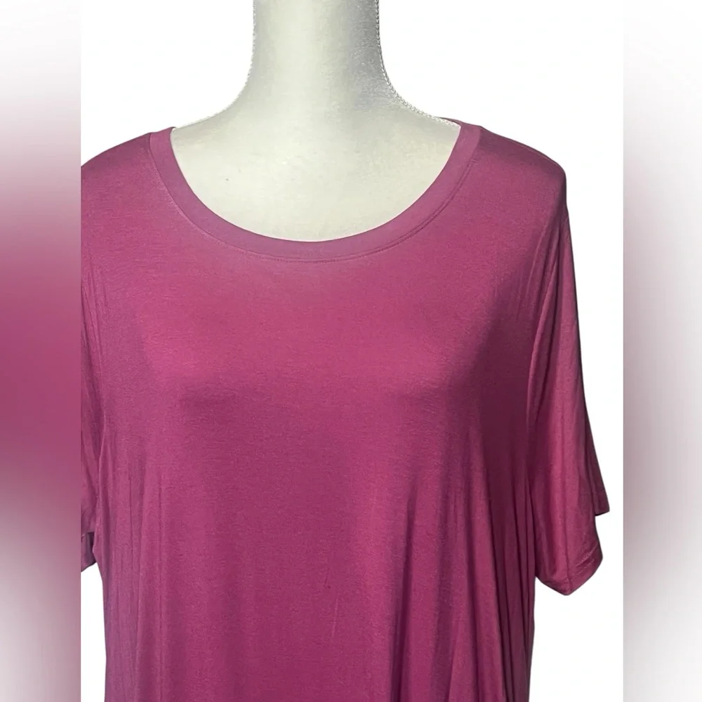 Terra & Sky Dress T-Shirt Knit Rose Casual with Pockets NWT Size 1X